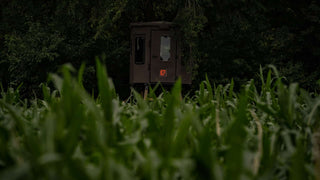 ground blind vs. hunting blind, concealed in tree line