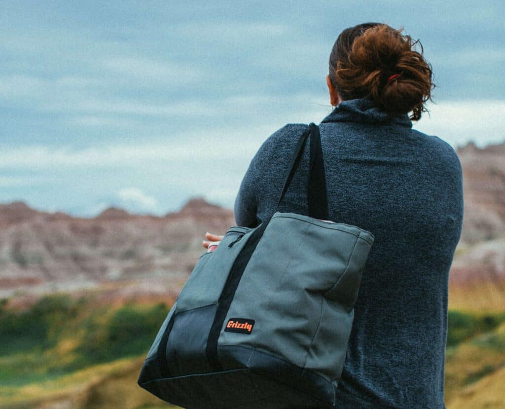 Woman Carrying Drifter Carryall Cooler Bag