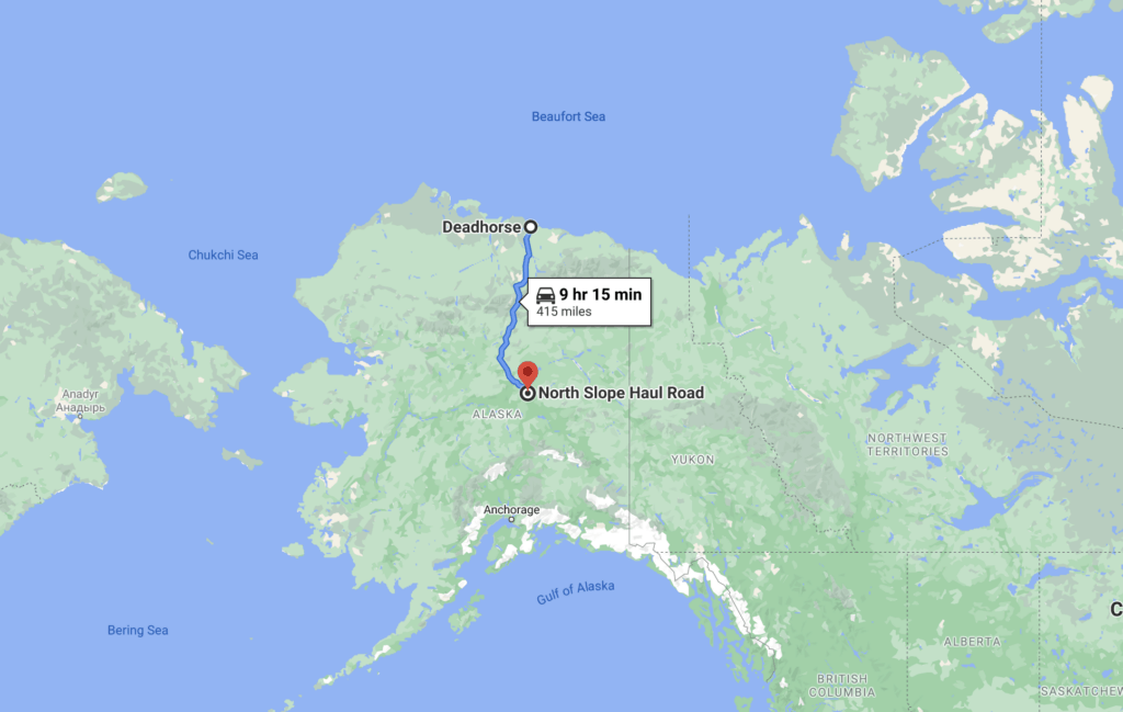 dalton highway route map screenshot