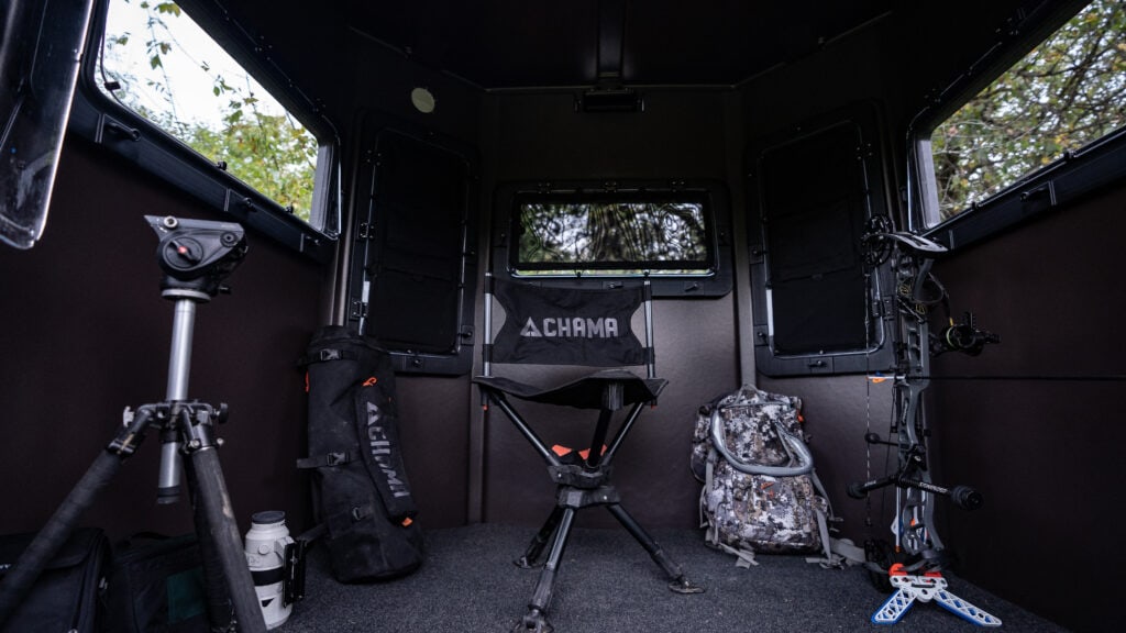 hunting blind for bow hunting interior view of grizzly alpha hunting blind