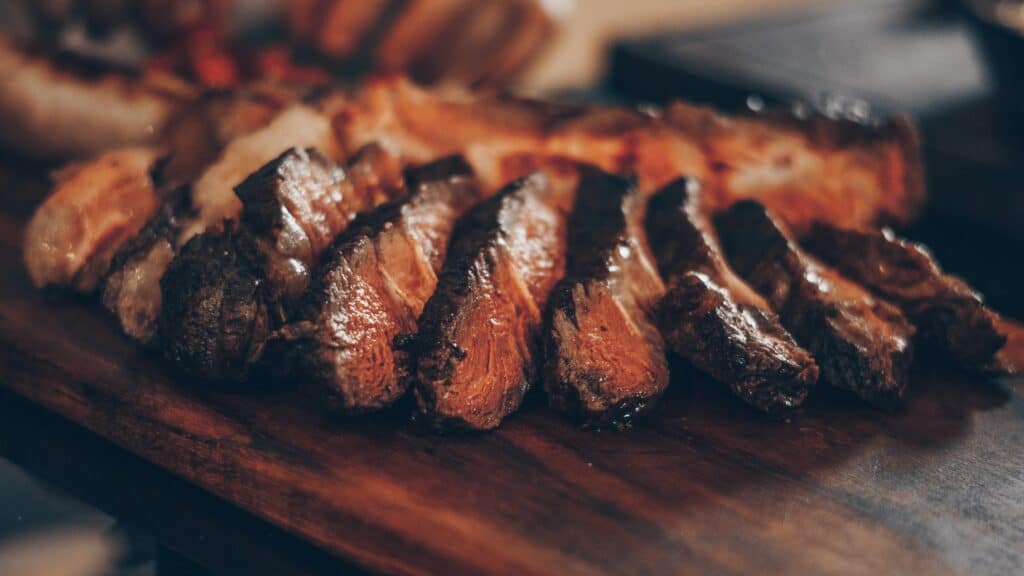 thinly sliced steak