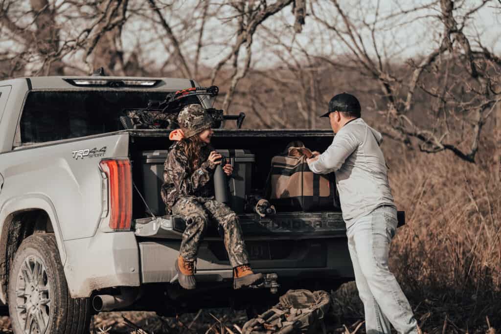 young women hunting
